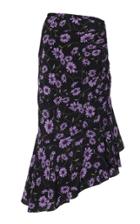 Michael Kors Collection Floral Silk Midi Skirt