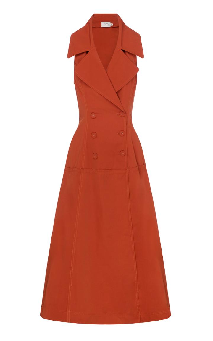 Moda Operandi Aje Interlace Tie-accented Gabardine Trench Coat Dress