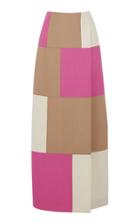 Delpozo Geometric Patchwork Skirt