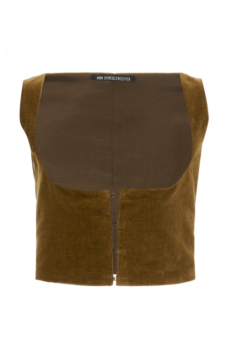 Moda Operandi Ann Demeulemeester Velvet Corset Vest