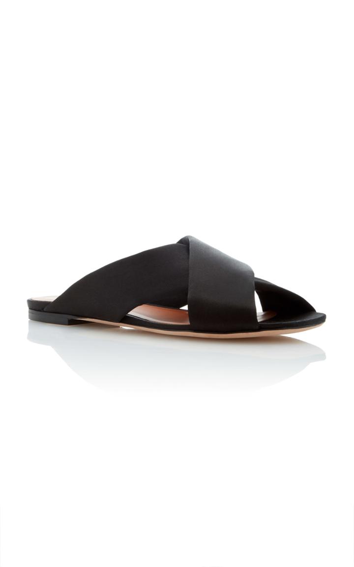 Rosetta Getty Satin Crossover Sandal