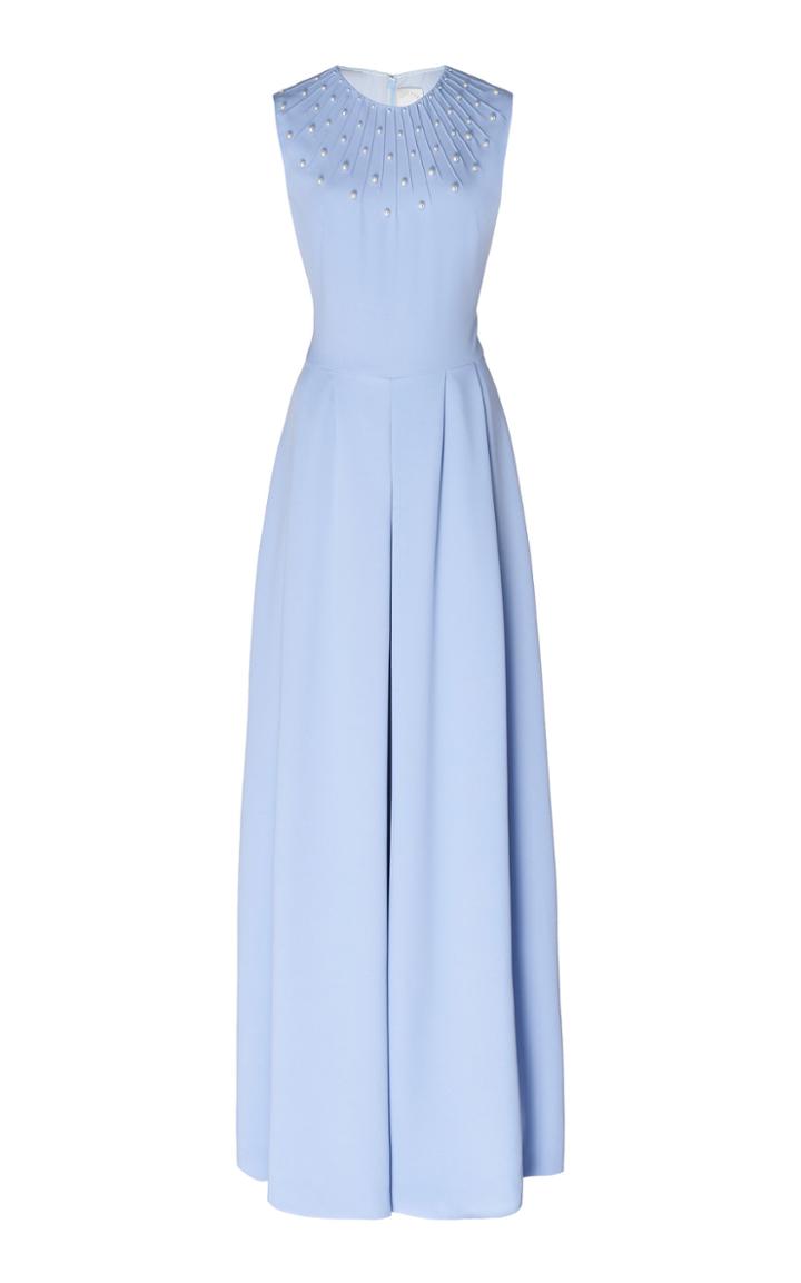 Huishan Zhang Kelsey Pearl Embellished Wide Leg Jumpsuit