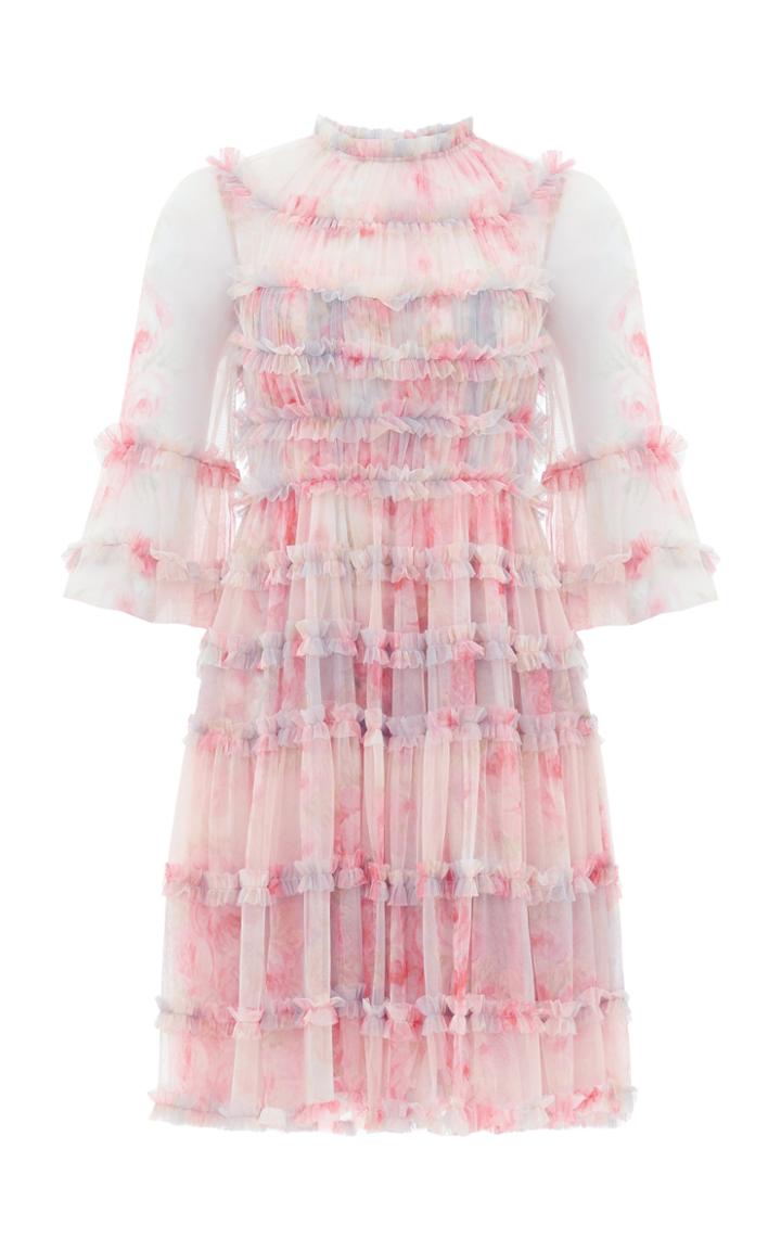 Needle & Thread Belleflower Ruffled Tulle Dress