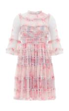 Needle & Thread Belleflower Ruffled Tulle Dress