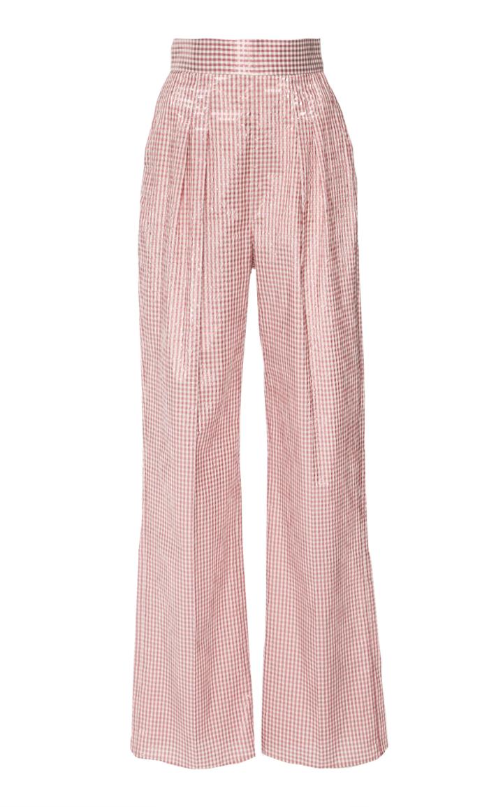 Christopher Kane Metallic Gingham Trousers