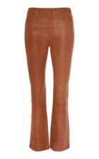 Frame Cropped Leather Flared Pants