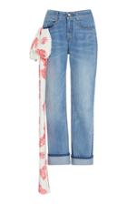 Moda Operandi Hellessy Gresham Boyfriend Jeans With Draped Panel Size: 0