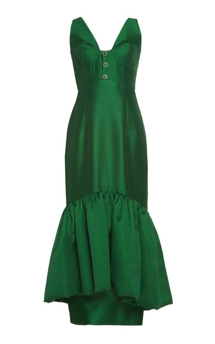 Sandra Mansour Saveur Ruffled Mikado Dress