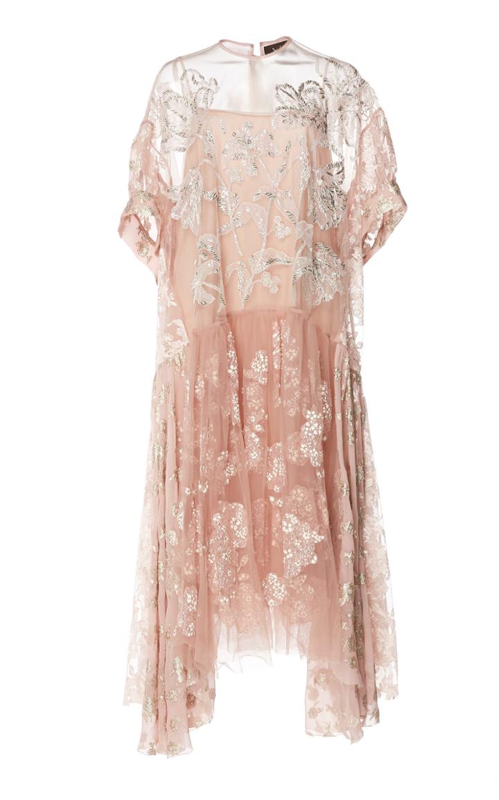 Biyan Annila Uneven Silk Blend Midi Dress