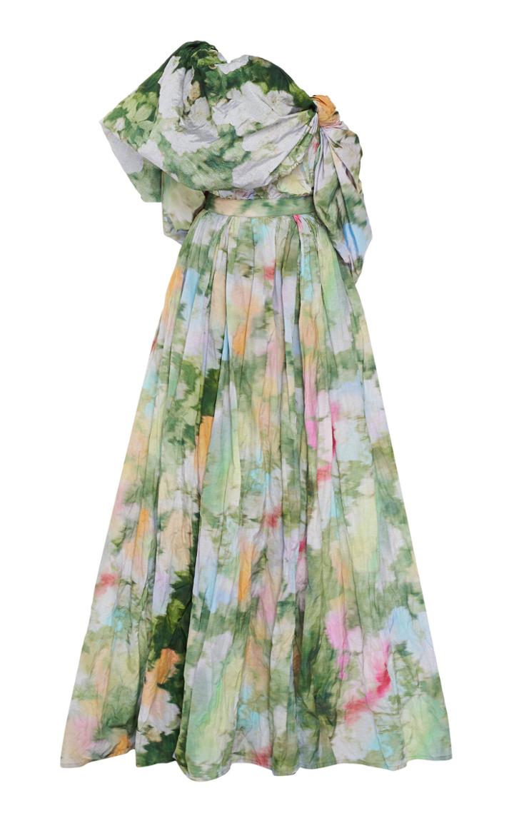 Rosie Assoulin Show Me The Monet Impressionist Crepe De Chine Gown