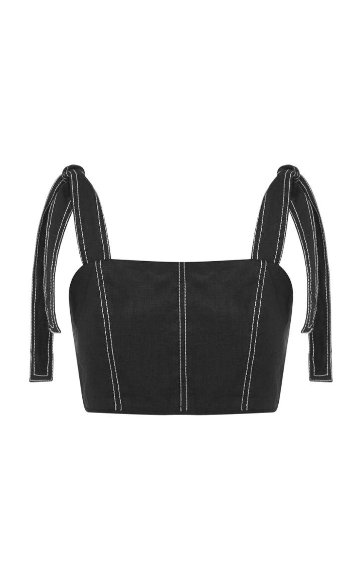 Moda Operandi Aje Quietude Linen Bandeau Top