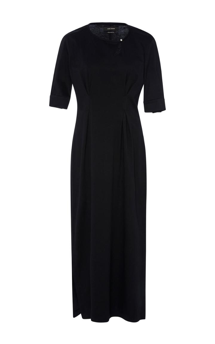 Isabel Marant Newson Pleated Cotton-jersey Midi Dress