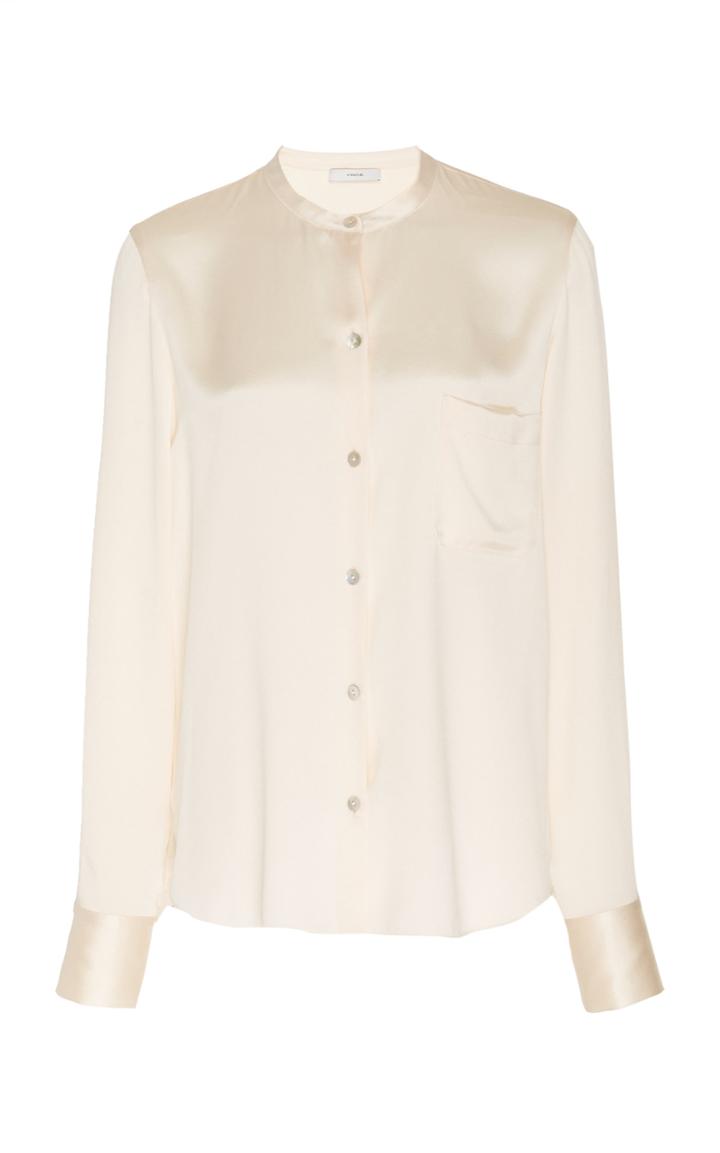 Vince Silk-satin Blouse Size: 2