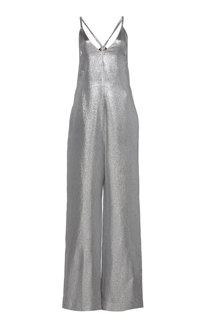 Tre By Natalie Ratabesi Lame Sleeveless Electra Jumpsuit