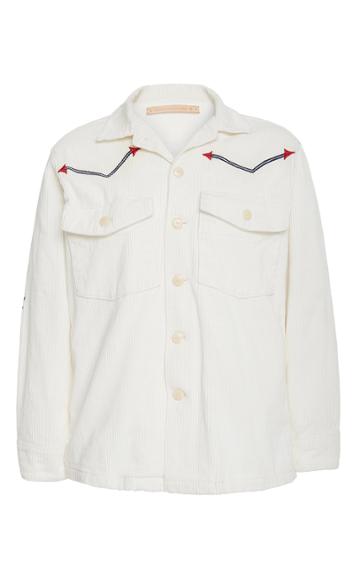 Bliss And Mischief Rodeo Embroidered Corduroy Jacket