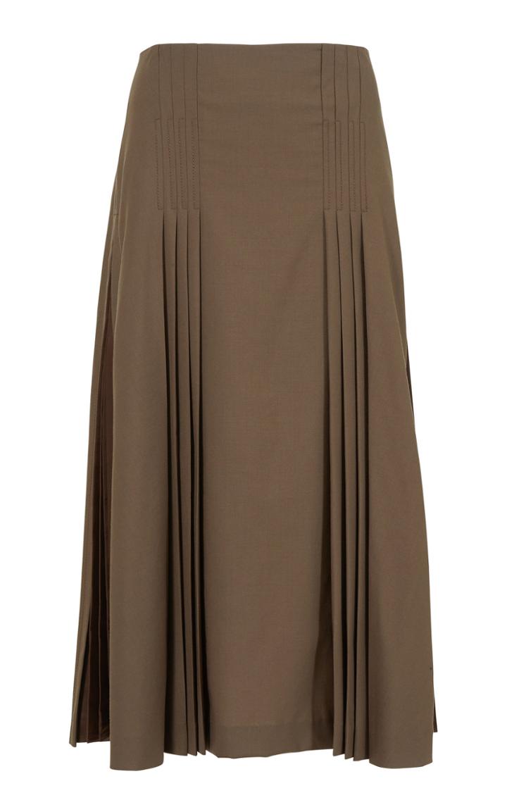 Moda Operandi Lvir Side Slit Pleats Skirt Size: S