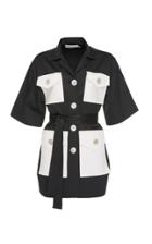 George Keburia Short Sleeve Cotton Pockets Dress