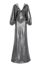 Moda Operandi Kalmanovich Crystal-embellished Metallic Gown