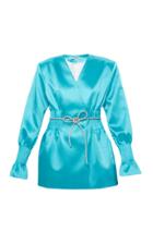 Moda Operandi Mach & Mach Aqua Blue Blazer Dress