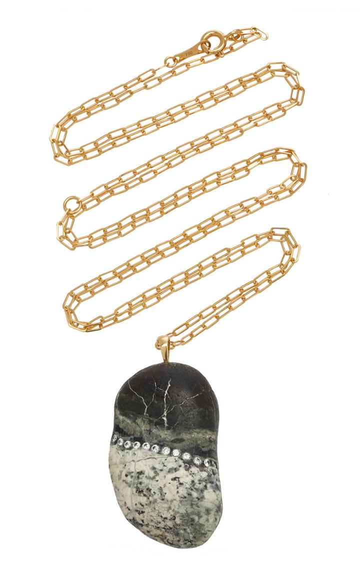 Cvc Stones Surreal 18k Gold, Diamond And Stone Necklace