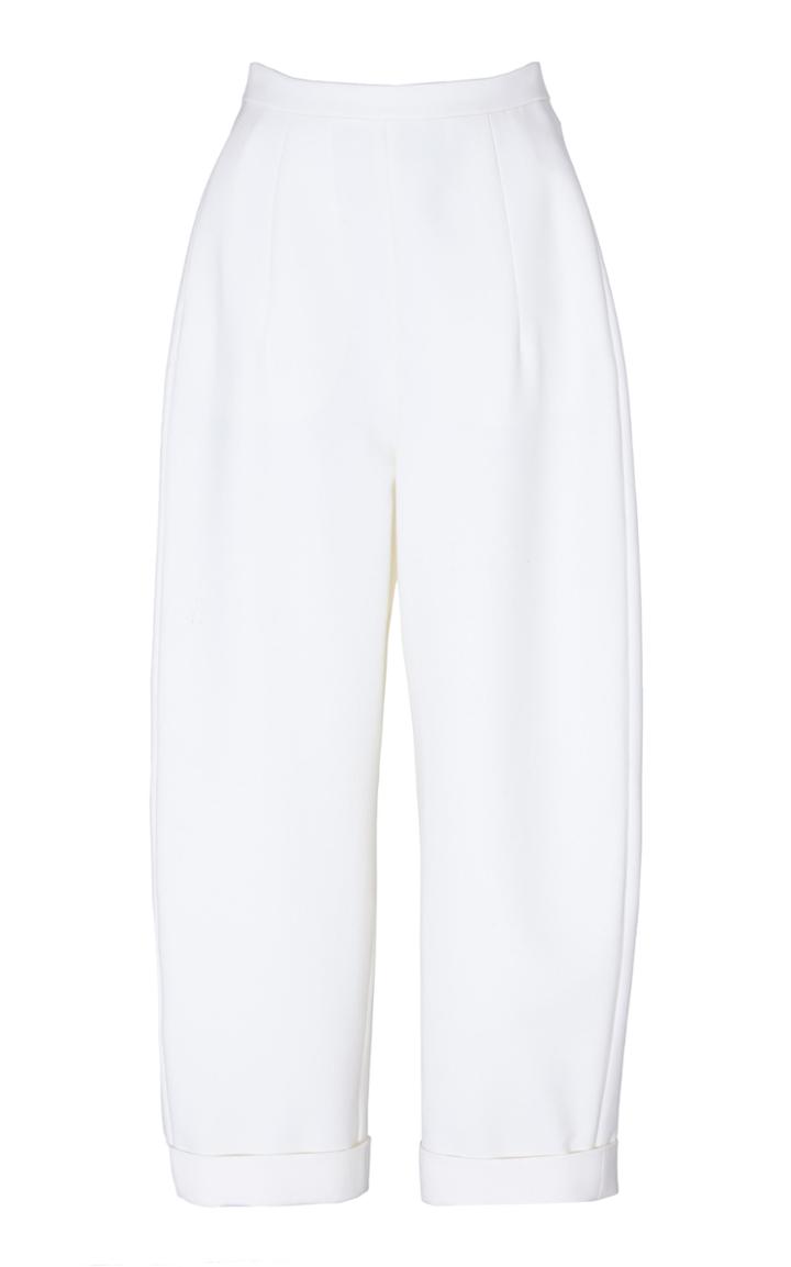 Delpozo Cuffed High-rise Virgin Wool Straight-leg Pants