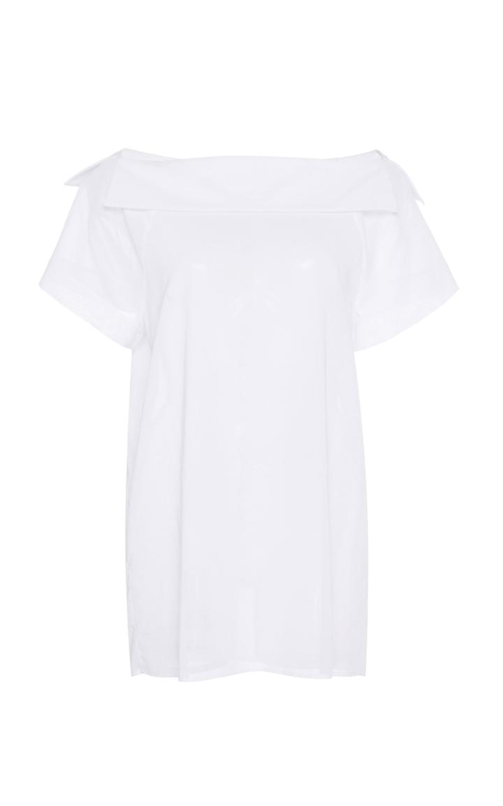 Martin Grant Boatneck Short Sleeve Cotton Blouse