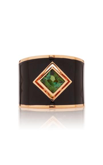 Gilan Hafsa 18k Rose Gold And Tourmaline Ring Size: 6.5