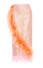 Nina Tiari Feather Lace Midi Skirt