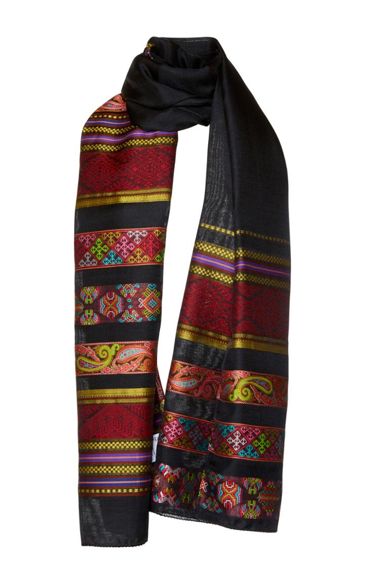 Etro Striped Scarf With Metallic Finish
