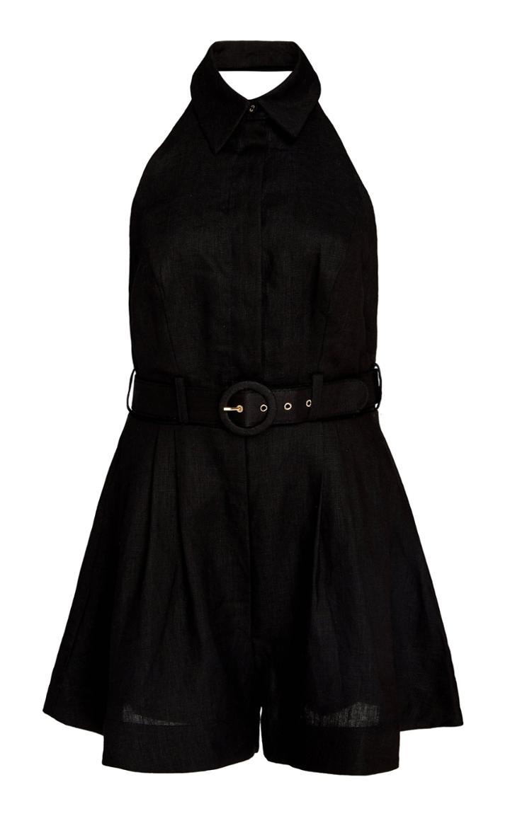 Zimmermann Primrose Cotton Halter Playsuit