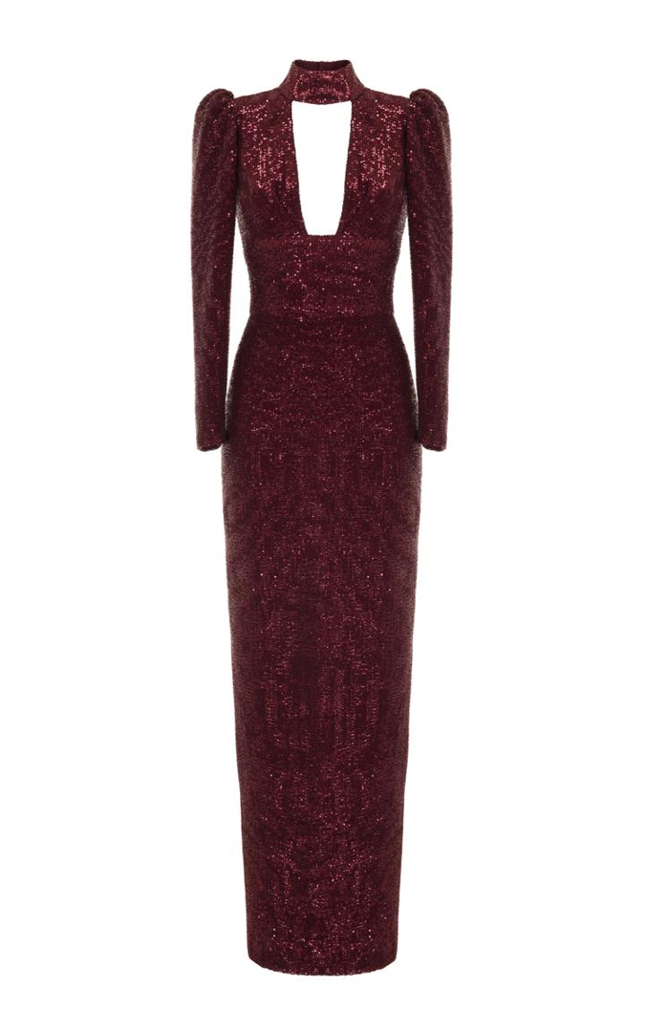 Rasario Cut Out Front Lurex Dress