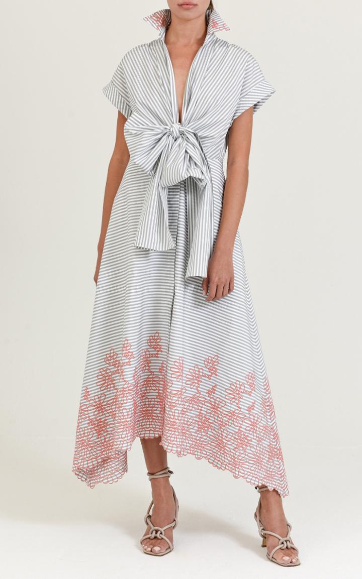 Moda Operandi Silvia Tcherassi Rigone Embroidered Poplin Dress