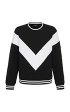 Balmain Chevron-striped Cotton-jersey Sweatshirt