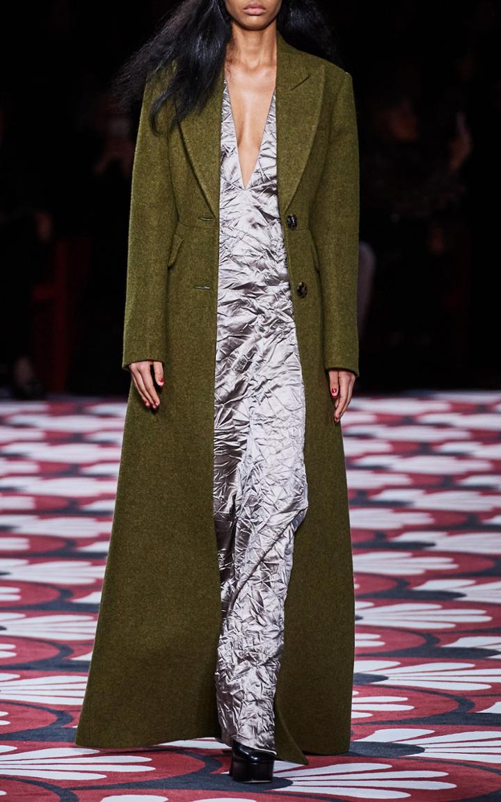 Moda Operandi Miu Miu Maxi-length Single Breasted Coat