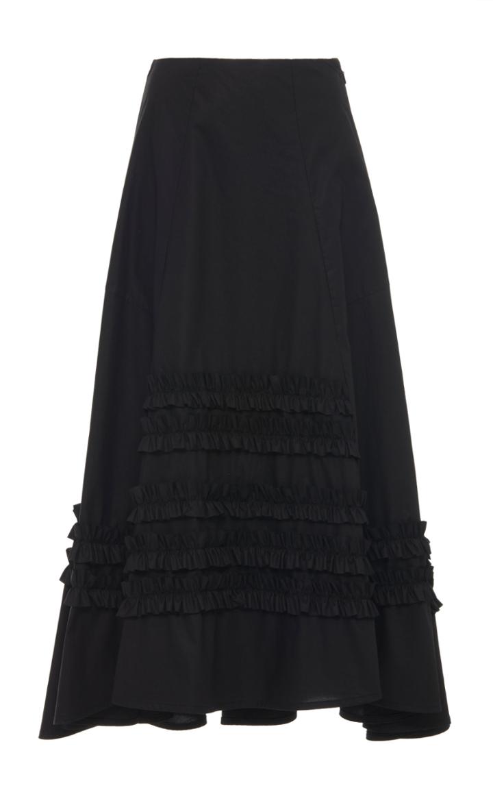 Moda Operandi Molly Goddard Jane Ruffle-detailed Cotton Midi Skirt Size: 10