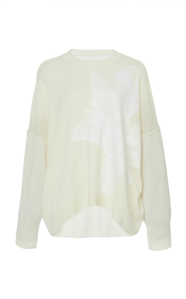 Agnona Floral Cashmere Crewneck