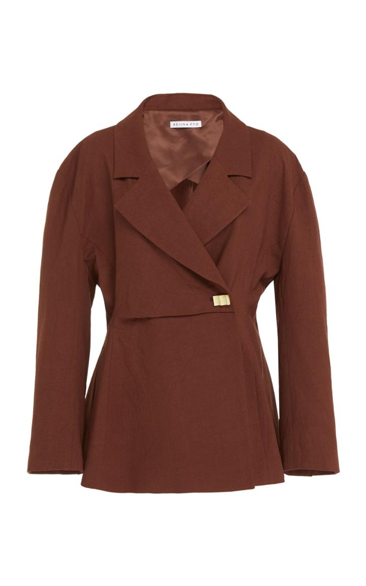 Moda Operandi Rejina Pyo Jodie Wool-blend Wrap Jacket Size: S
