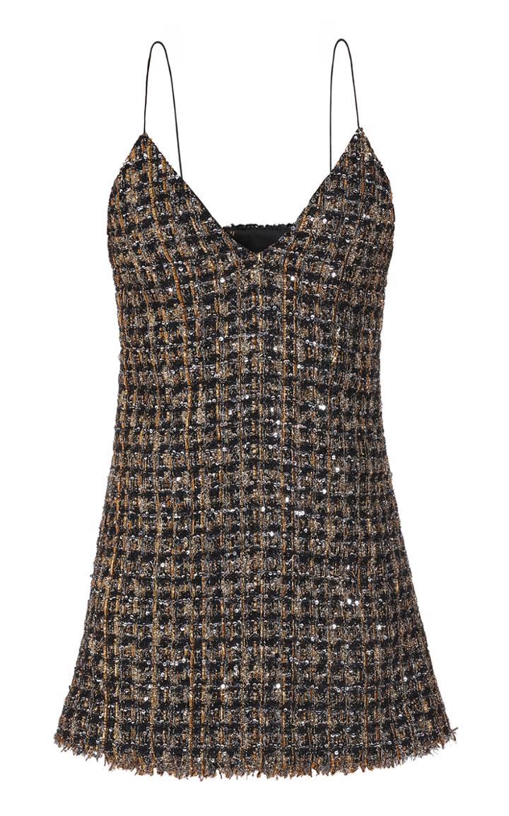 Balmain Metallic Tweed Mini Dress