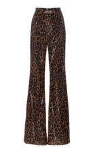 Pamella Roland Sequined Leopard Wide-leg Pants