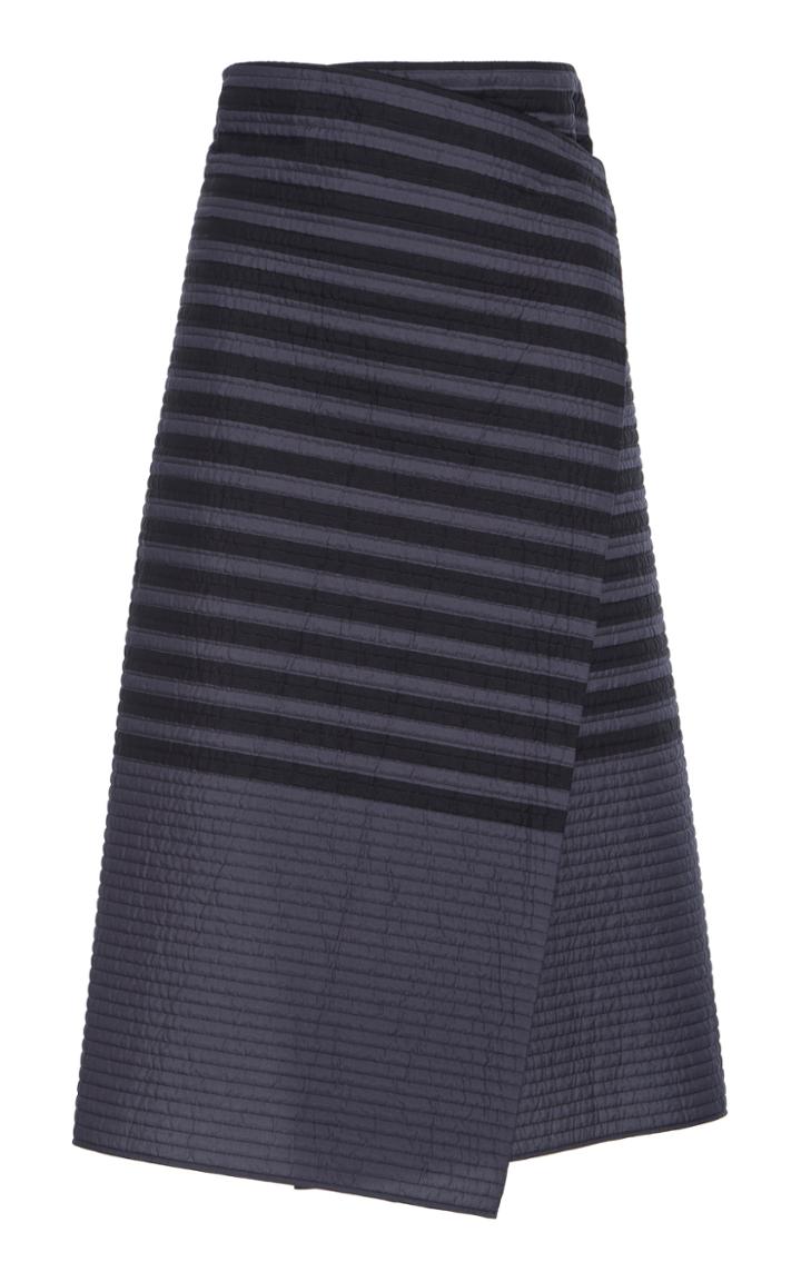 Jil Sander Lizy Striped Silk-blend Wrap Skirt