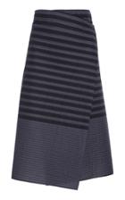 Jil Sander Lizy Striped Silk-blend Wrap Skirt