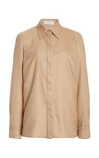 Moda Operandi Gabriela Hearst Cruz Collared Wool-cashmere Shirt