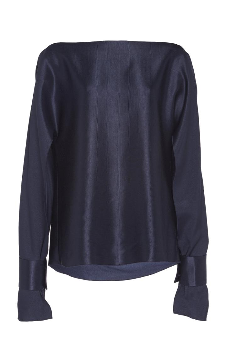 Christopher Esber Ilona Cuffed Satin Blouse