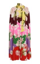 Moda Operandi Valentino Floral Draped Silk-blend Dress