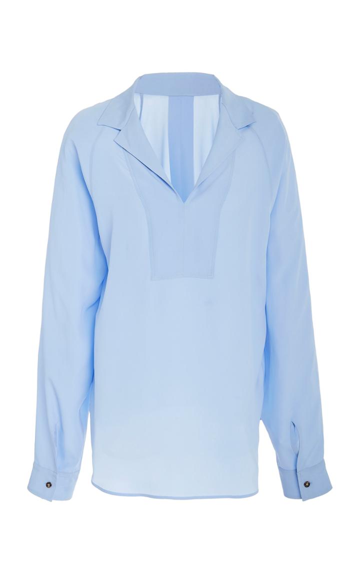 Cdric Charlier Collared Satin Blouse