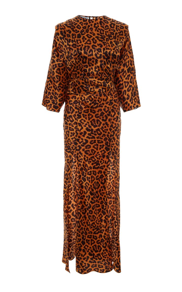 Attico Printed Satin Maxi Dress