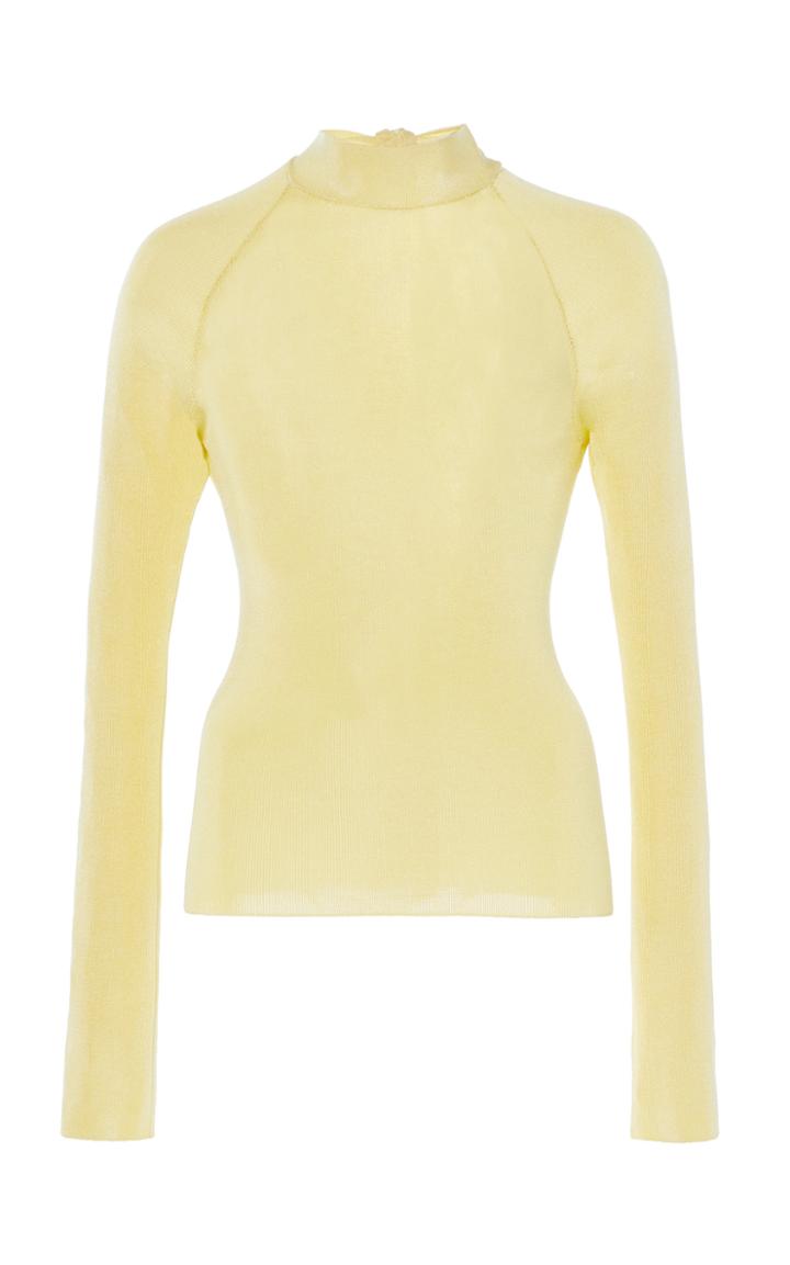 Moda Operandi Petar Petrov Kiena Scarf-detailed Knit Top Size: 34