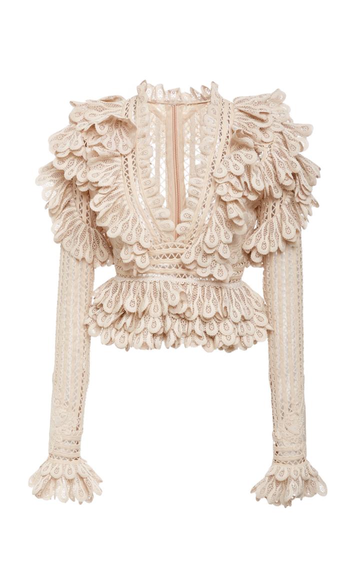 Zimmermann Unbridled Battenberg Bodice Top