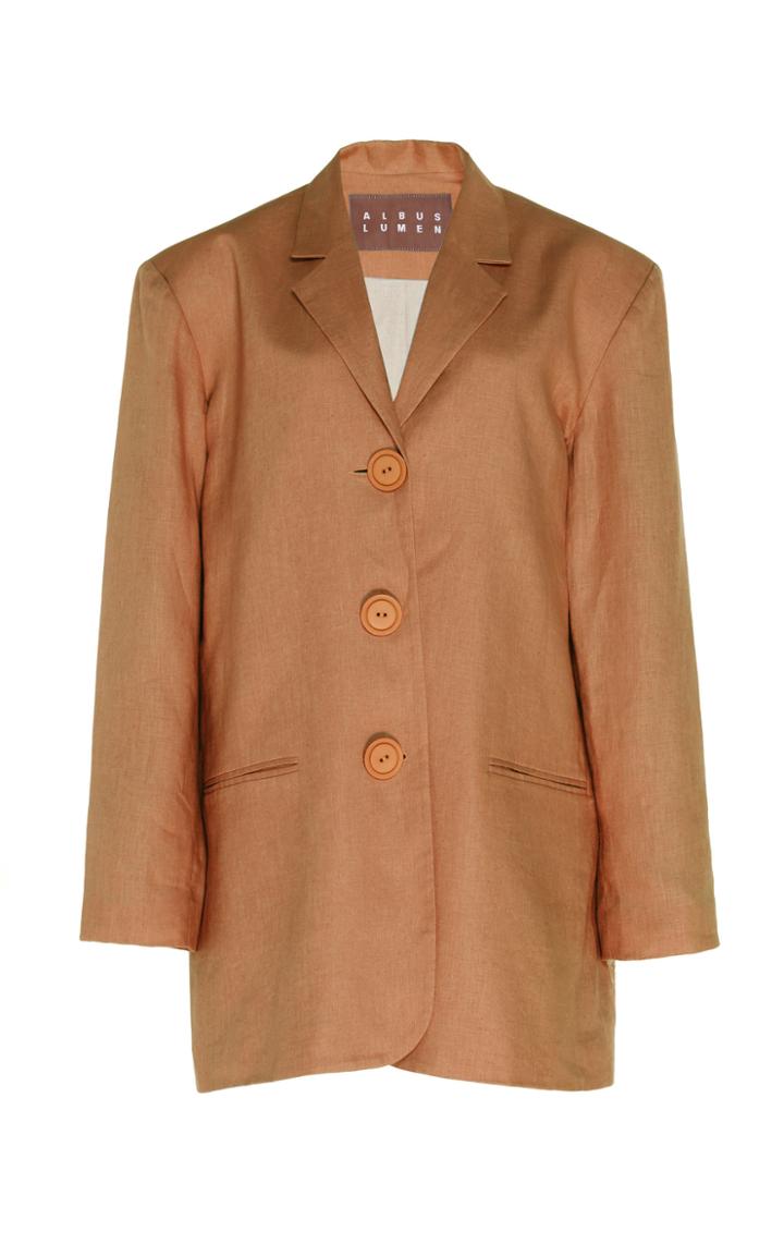 Albus Lumen Manus Oversized Linen Blazer
