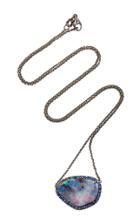 Kimberly Mcdonald Boulder Opal Pendant With Sapphire Bezel
